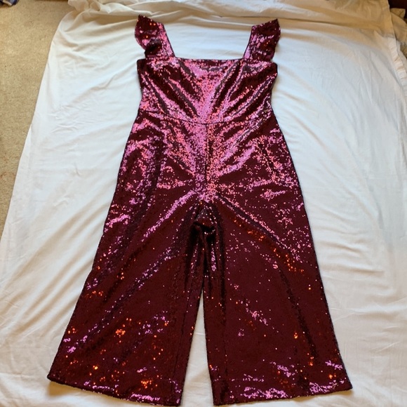 NWT Gal Meets Glam Casey sequin Jumpsuit 14 - Picture 2 of 12